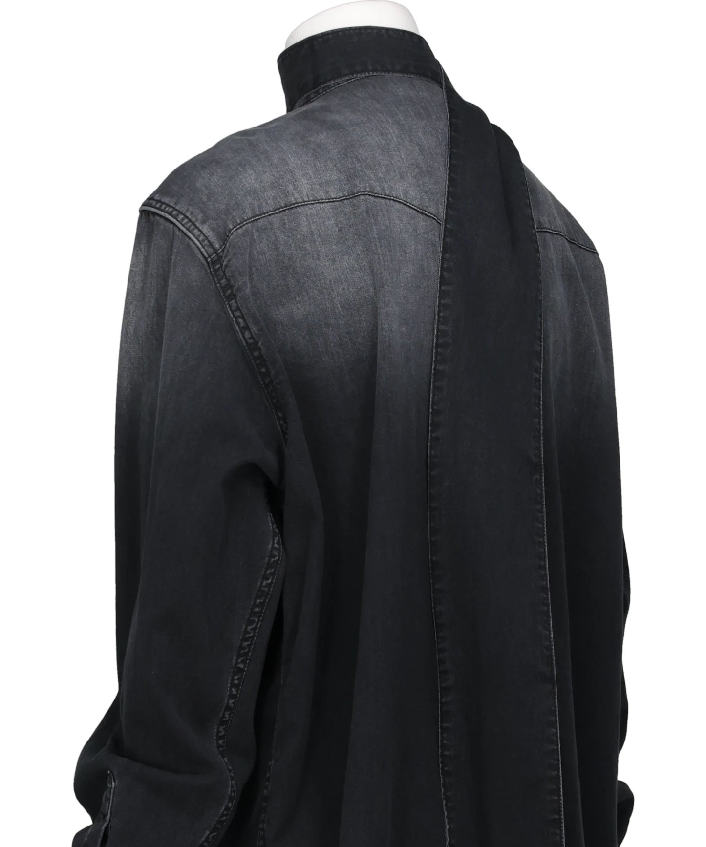 DENIM LONG COLLAR SHIRT