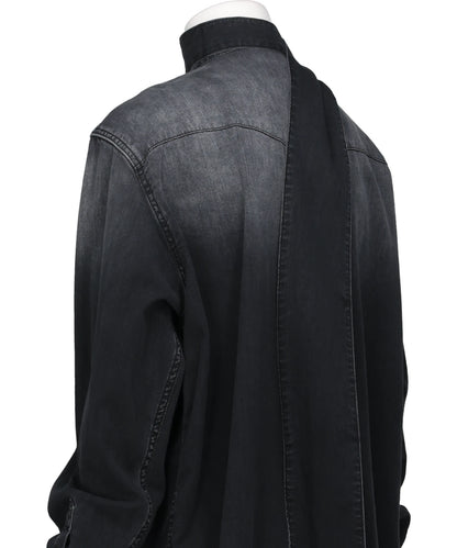 DENIM LONG COLLAR SHIRT