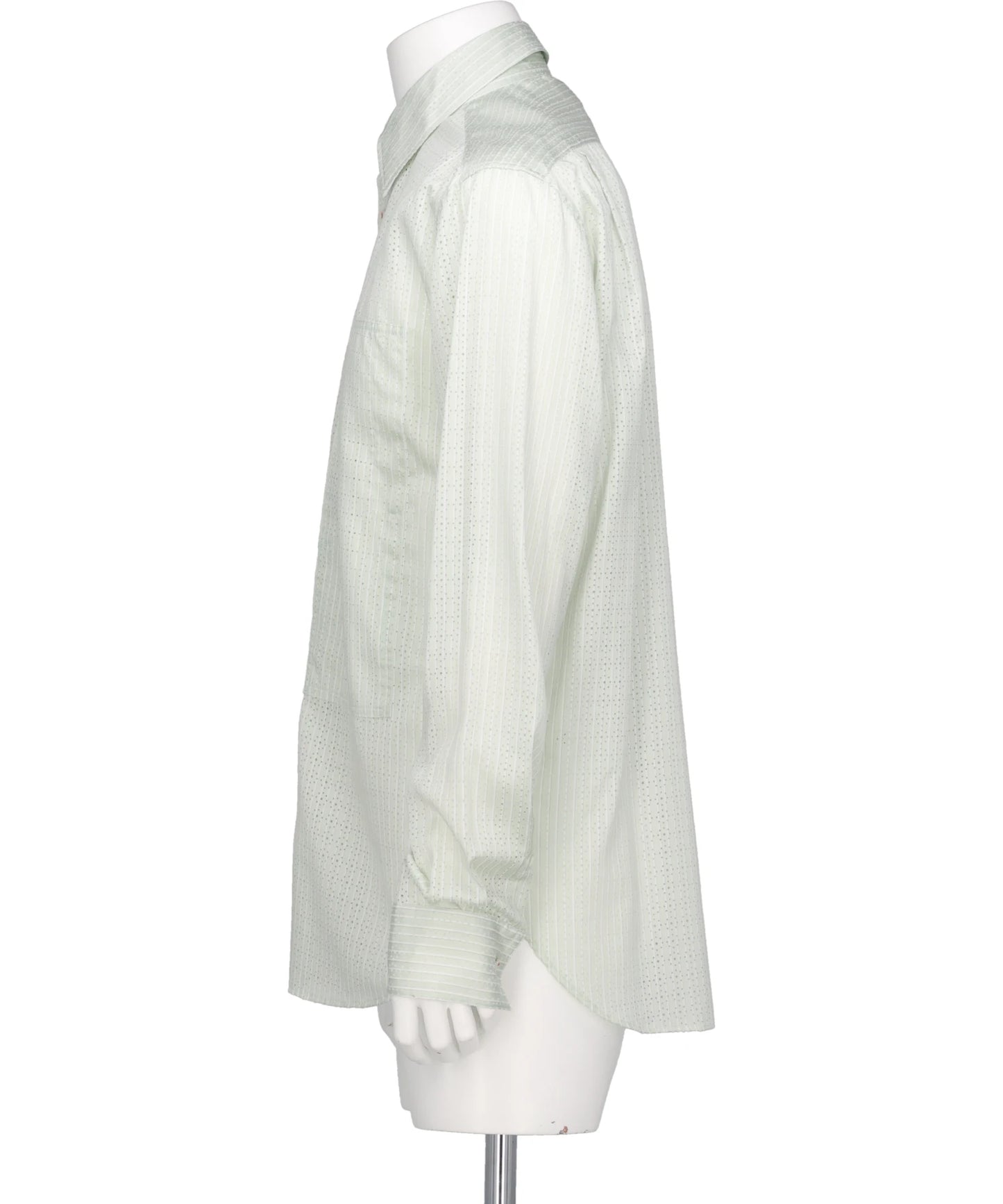 “PUNCHING STRIPE” W-PKT DRESSL-S SHIRT