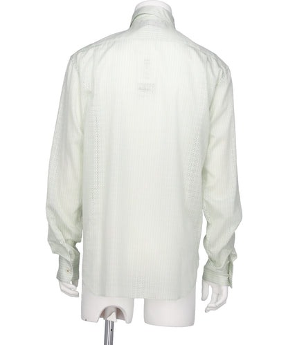 “PUNCHING STRIPE” W-PKT DRESSL-S SHIRT