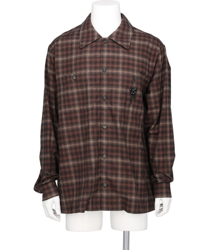 MILITARY FLANNEL SHIRT W/ EMB