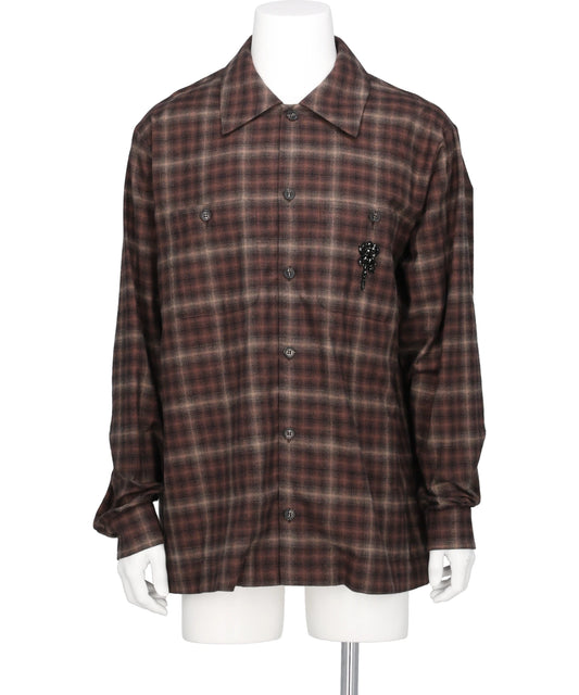 MILITARY FLANNEL SHIRT W/ EMB