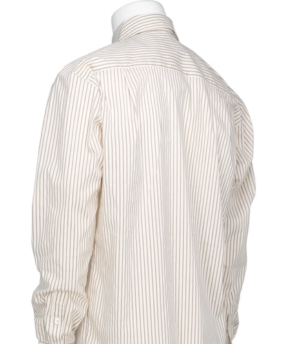 DETACHABLE RIBBON COLLAR STRIPED SHIRT