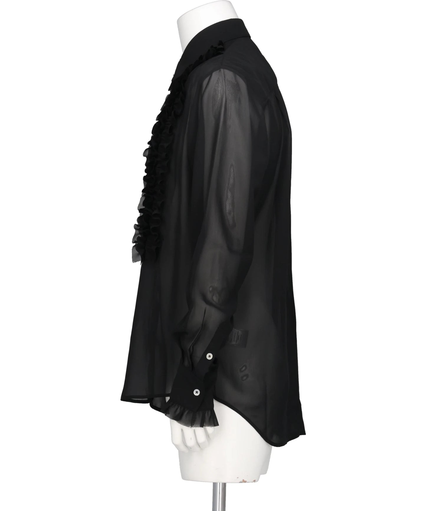 DETACHABLE RIBBON COLLAR CHIFFON SHIRT