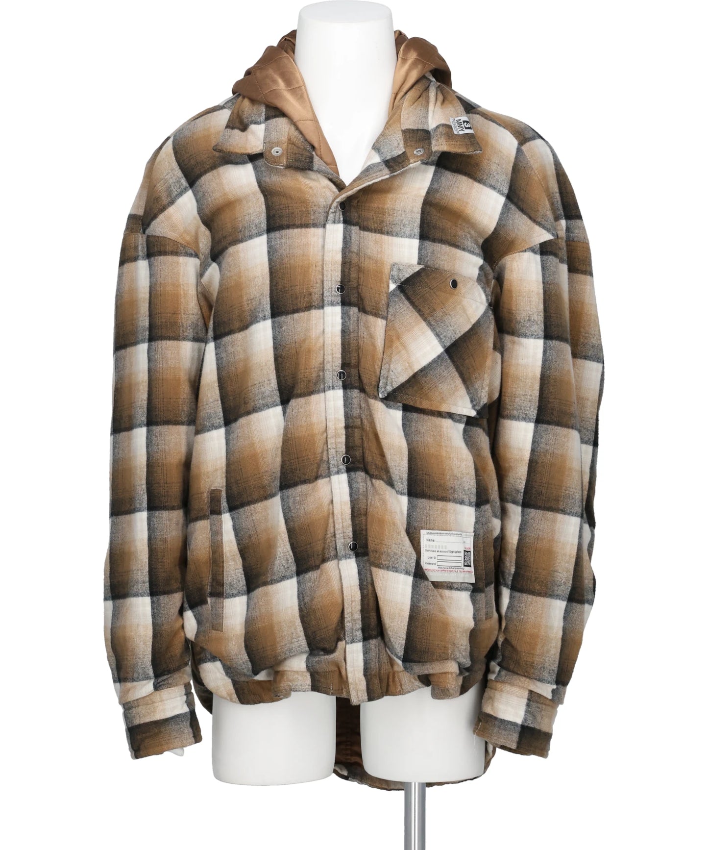 Maison MIHARA YASUHIRO(メゾンミハラヤスヒロ) 2026AW HOODED CHECK SHIRT A17SH082