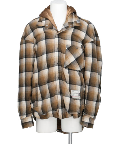 Maison MIHARA YASUHIRO(メゾンミハラヤスヒロ) 2026AW HOODED CHECK SHIRT A17SH082