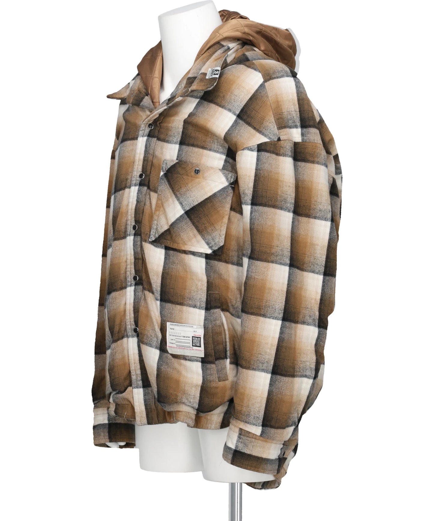 HOODED CHECK SHIRT