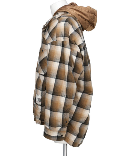 HOODED CHECK SHIRT