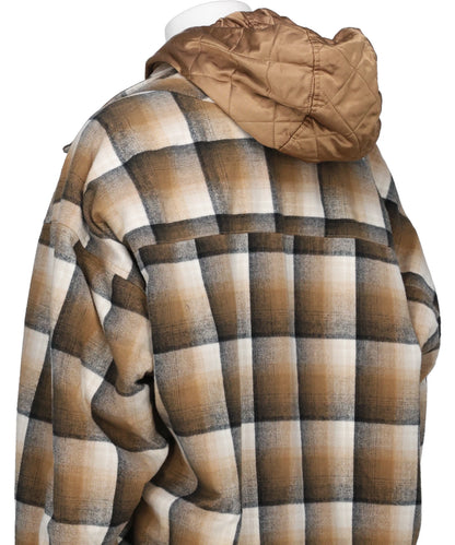 HOODED CHECK SHIRT