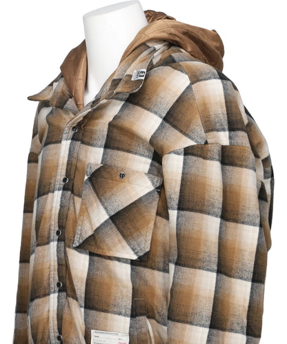 HOODED CHECK SHIRT