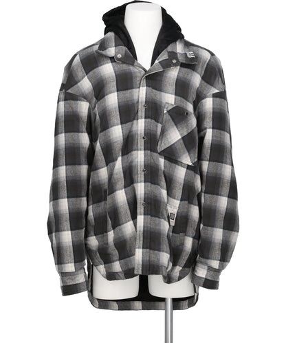 HOODED CHECK SHIRT