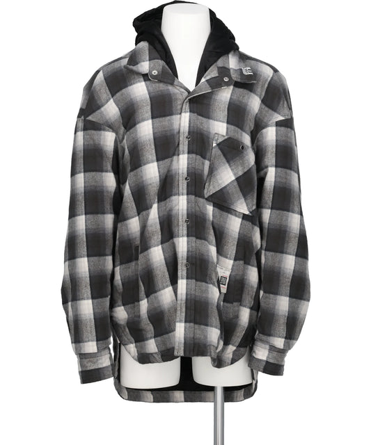HOODED CHECK SHIRT