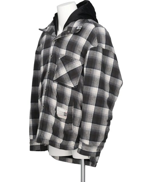 HOODED CHECK SHIRT