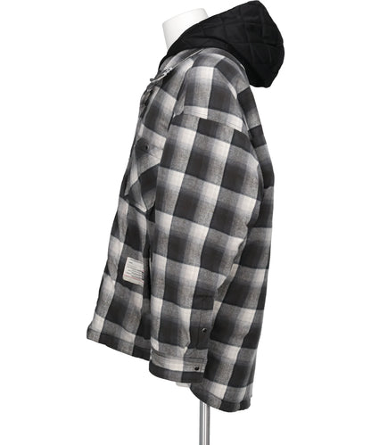 HOODED CHECK SHIRT