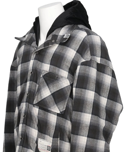 HOODED CHECK SHIRT