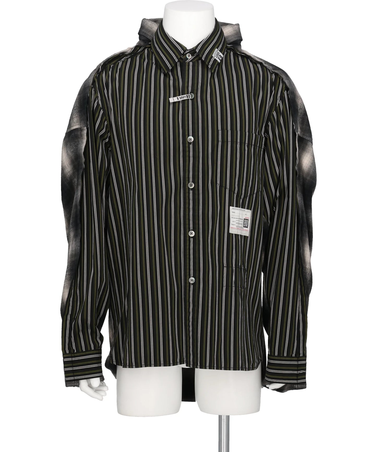  Maison MIHARA YASUHIRO(メゾンミハラヤスヒロ) 2026AW COMBINED CHECK × STRIPE SHIRT A17SH083