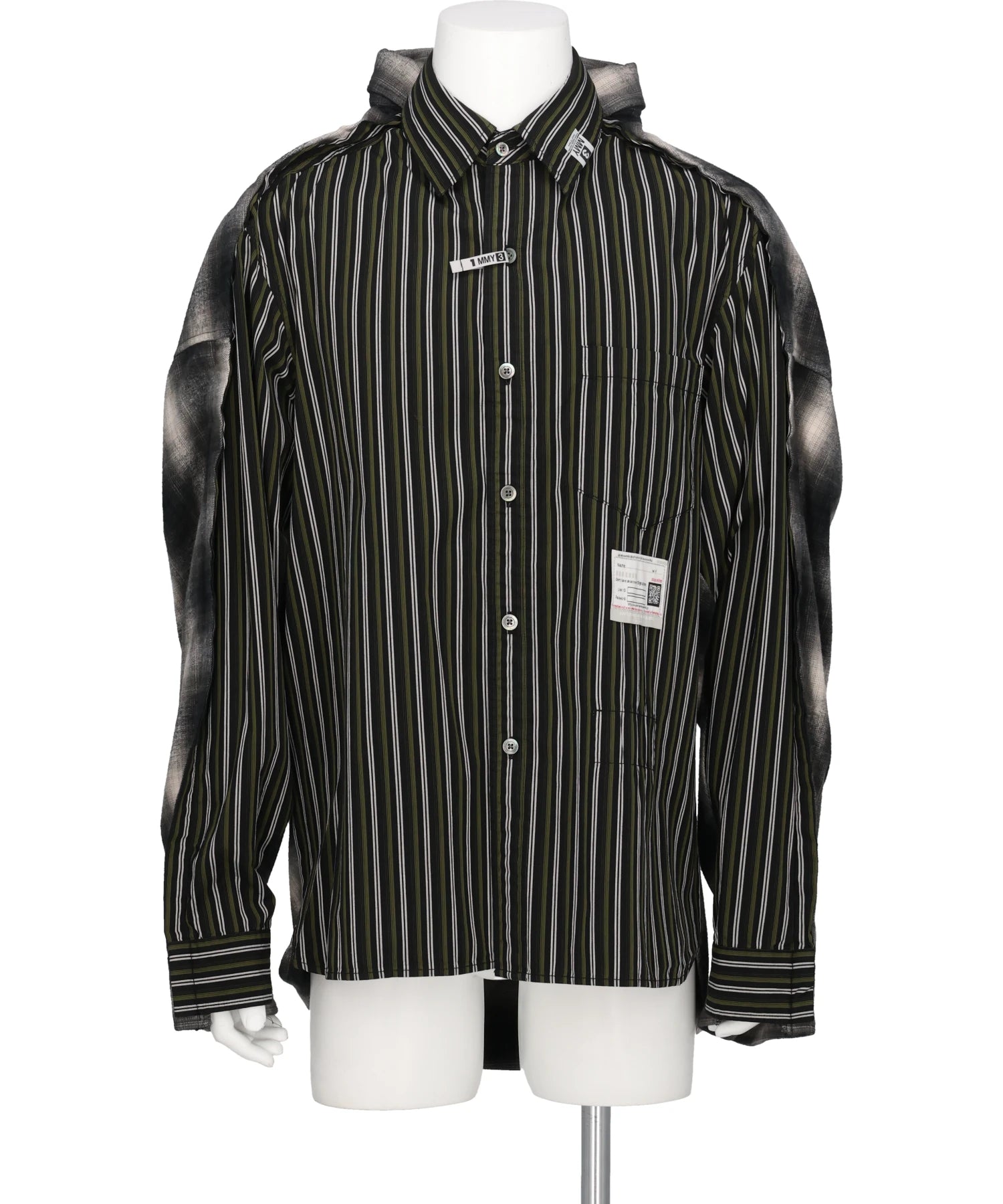  Maison MIHARA YASUHIRO(メゾンミハラヤスヒロ) 2026AW COMBINED CHECK × STRIPE SHIRT A17SH083