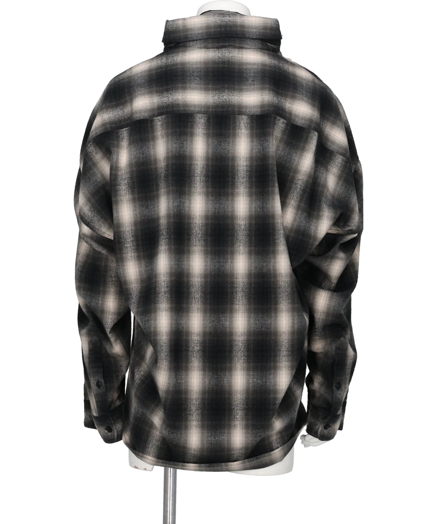 COMBINED CHECK × STRIPE SHIRT