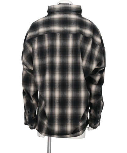 COMBINED CHECK × STRIPE SHIRT