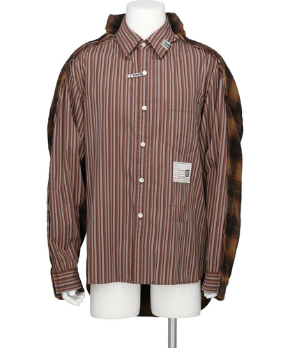 Maison MIHARA YASUHIRO(メゾンミハラヤスヒロ) 2026AW COMBINED CHECK × STRIPE SHIRT A17SH083