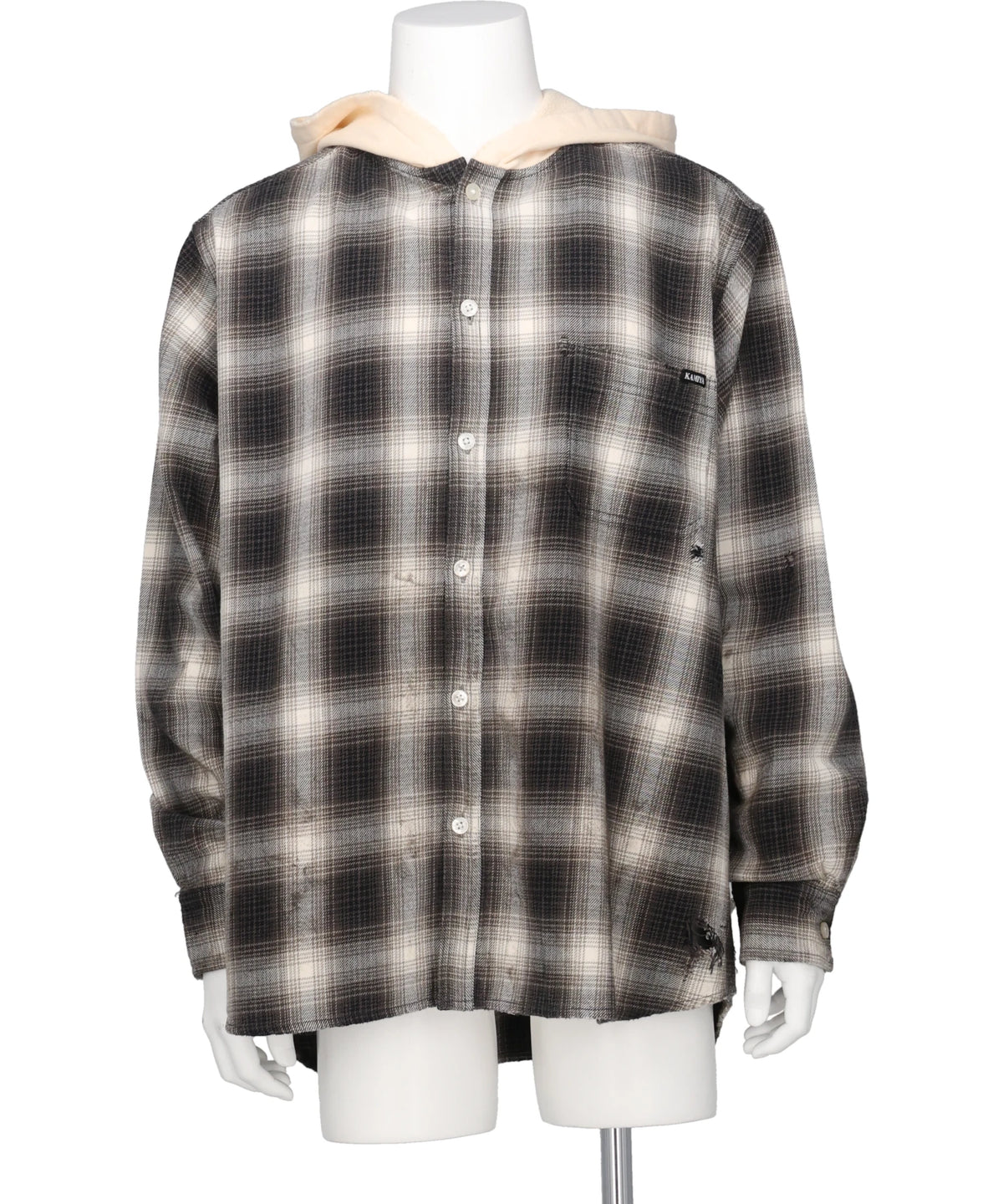 KAMIYA(カミヤ) 2026AW OG CHECK SUN-FADED HOODED SHIRT G17SH039