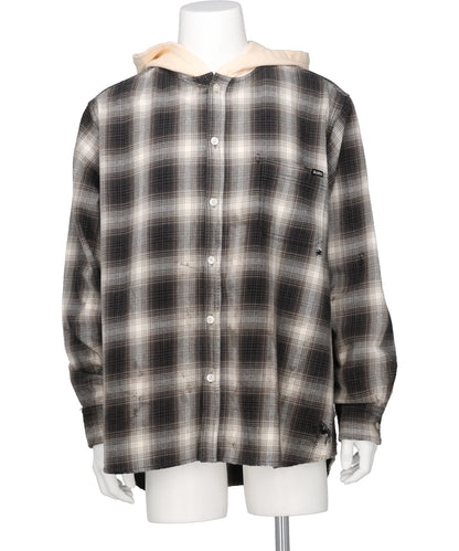 KAMIYA(カミヤ) 2026AW OG CHECK SUN-FADED HOODED SHIRT G17SH039