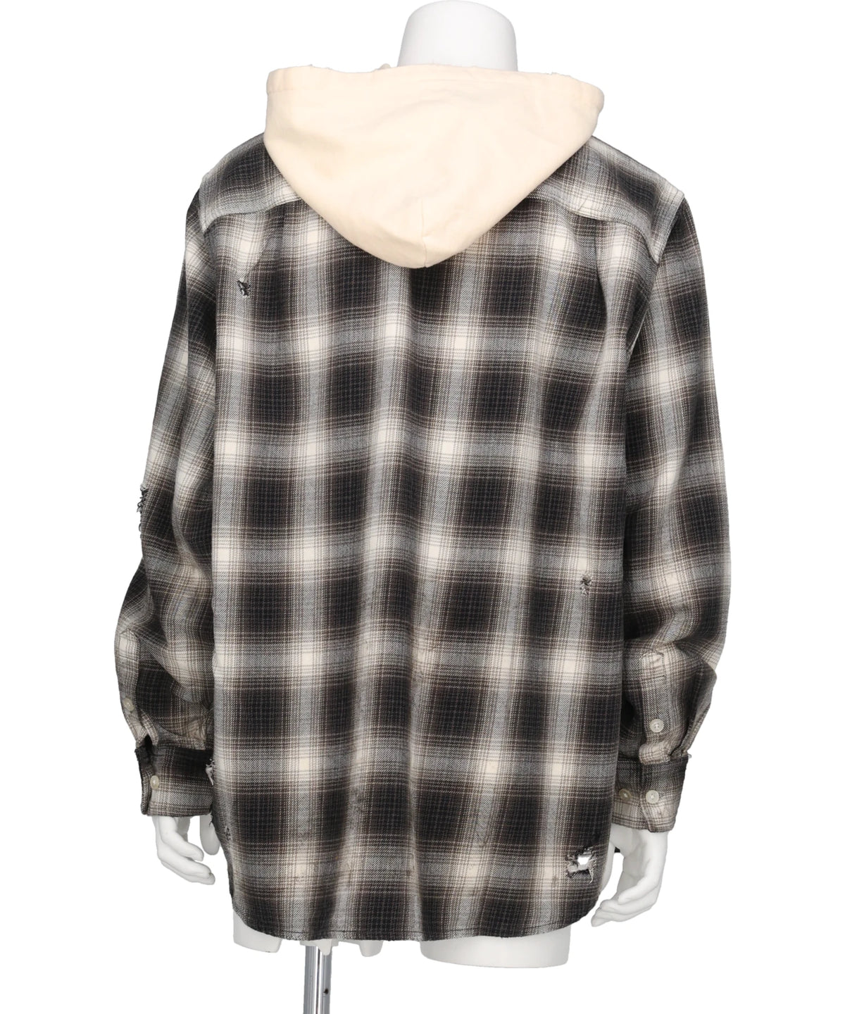 OG CHECK SUN-FADED HOODED SHIRT