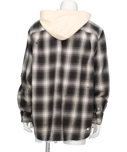 OG CHECK SUN-FADED HOODED SHIRT