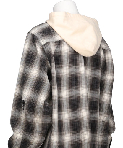 OG CHECK SUN-FADED HOODED SHIRT