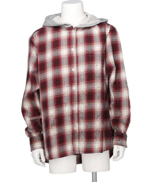 KAMIYA(カミヤ) 2026AW OG CHECK SUN-FADED HOODED SHIRT G17SH039