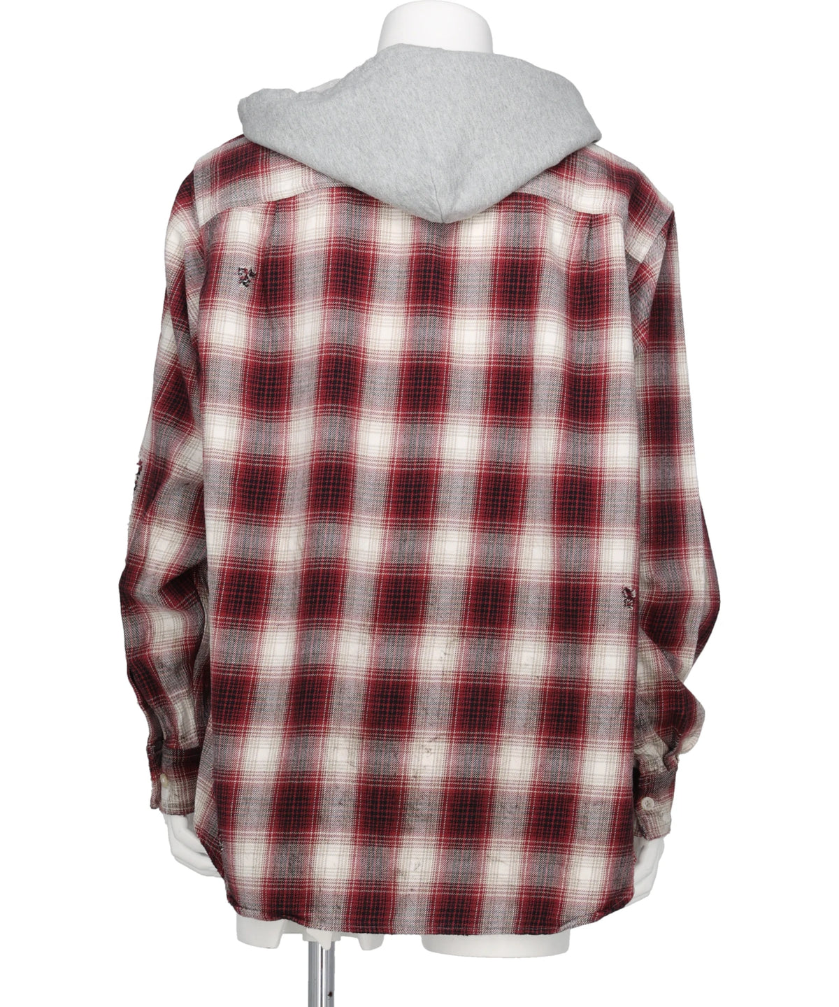 OG CHECK SUN-FADED HOODED SHIRT