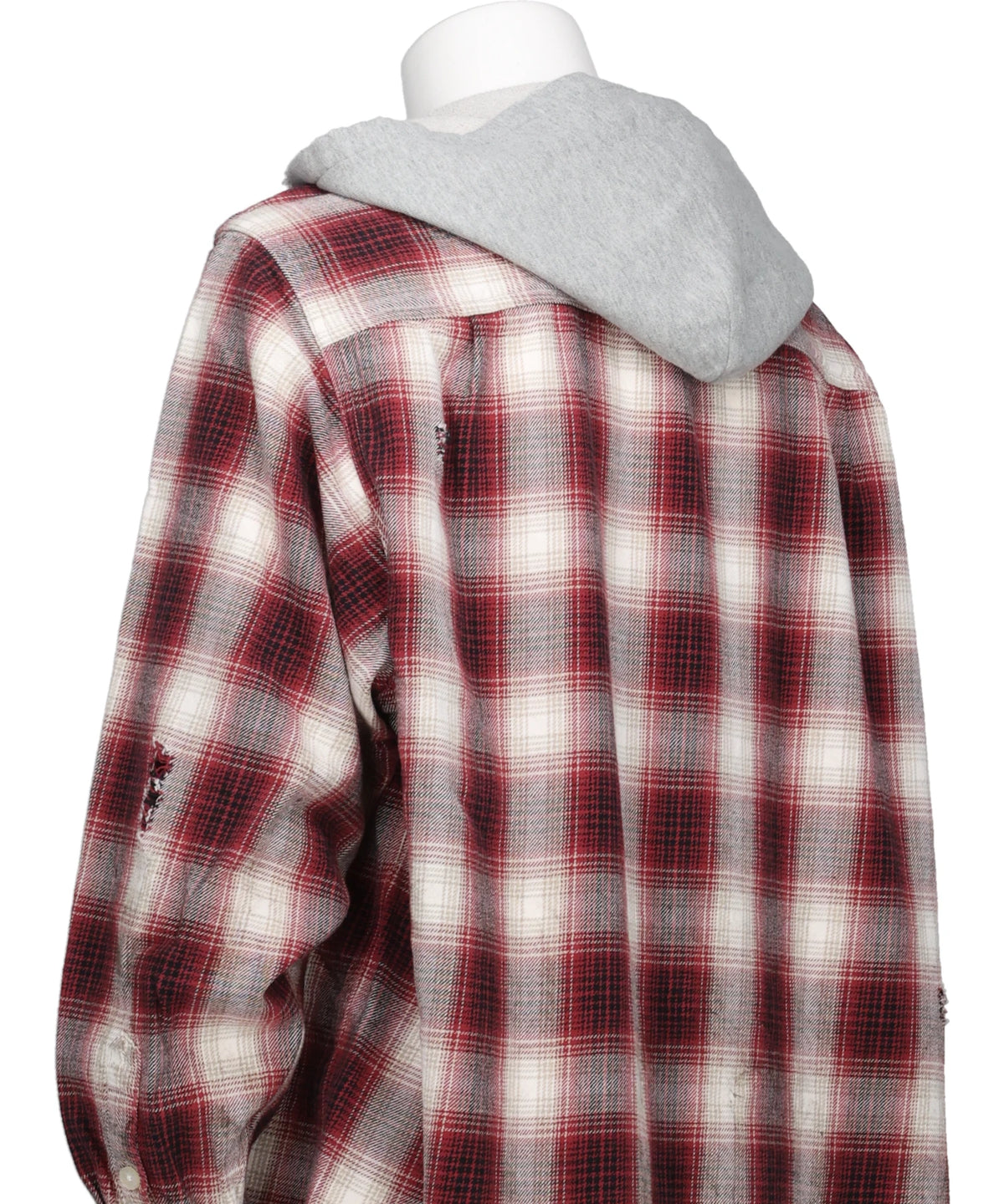 OG CHECK SUN-FADED HOODED SHIRT