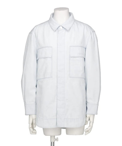 DENIM SHIRT JACKET WITH CARGO POCKETS