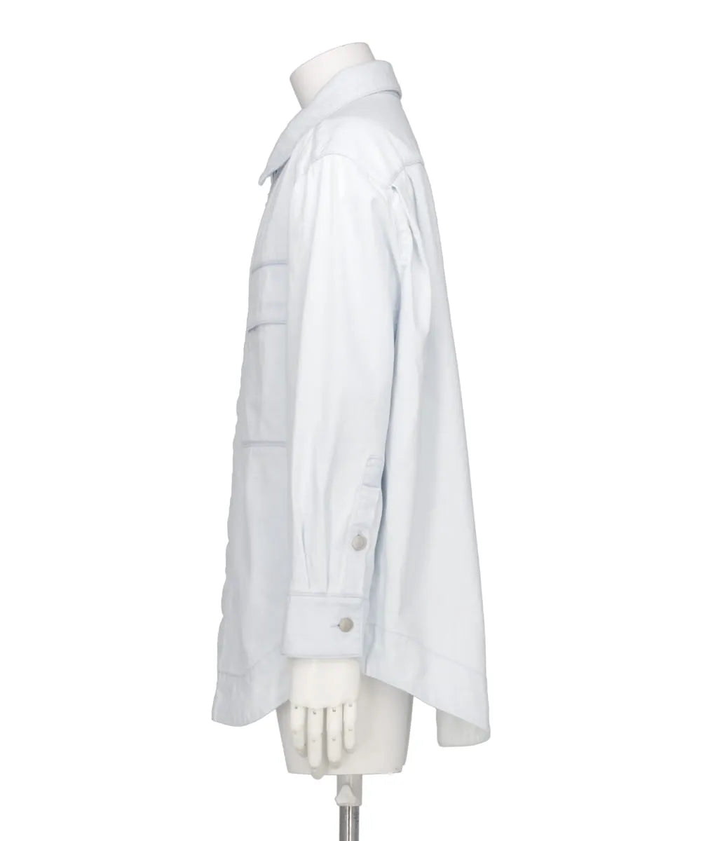 DENIM SHIRT JACKET WITH CARGO POCKETS