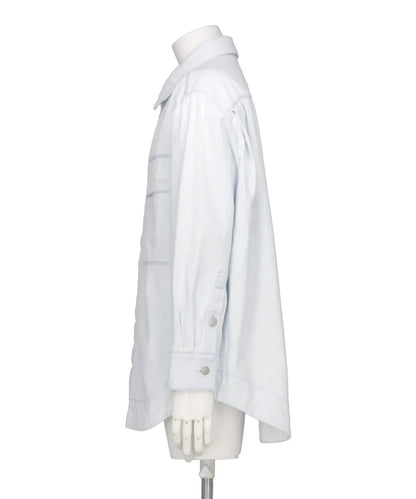 DENIM SHIRT JACKET WITH CARGO POCKETS