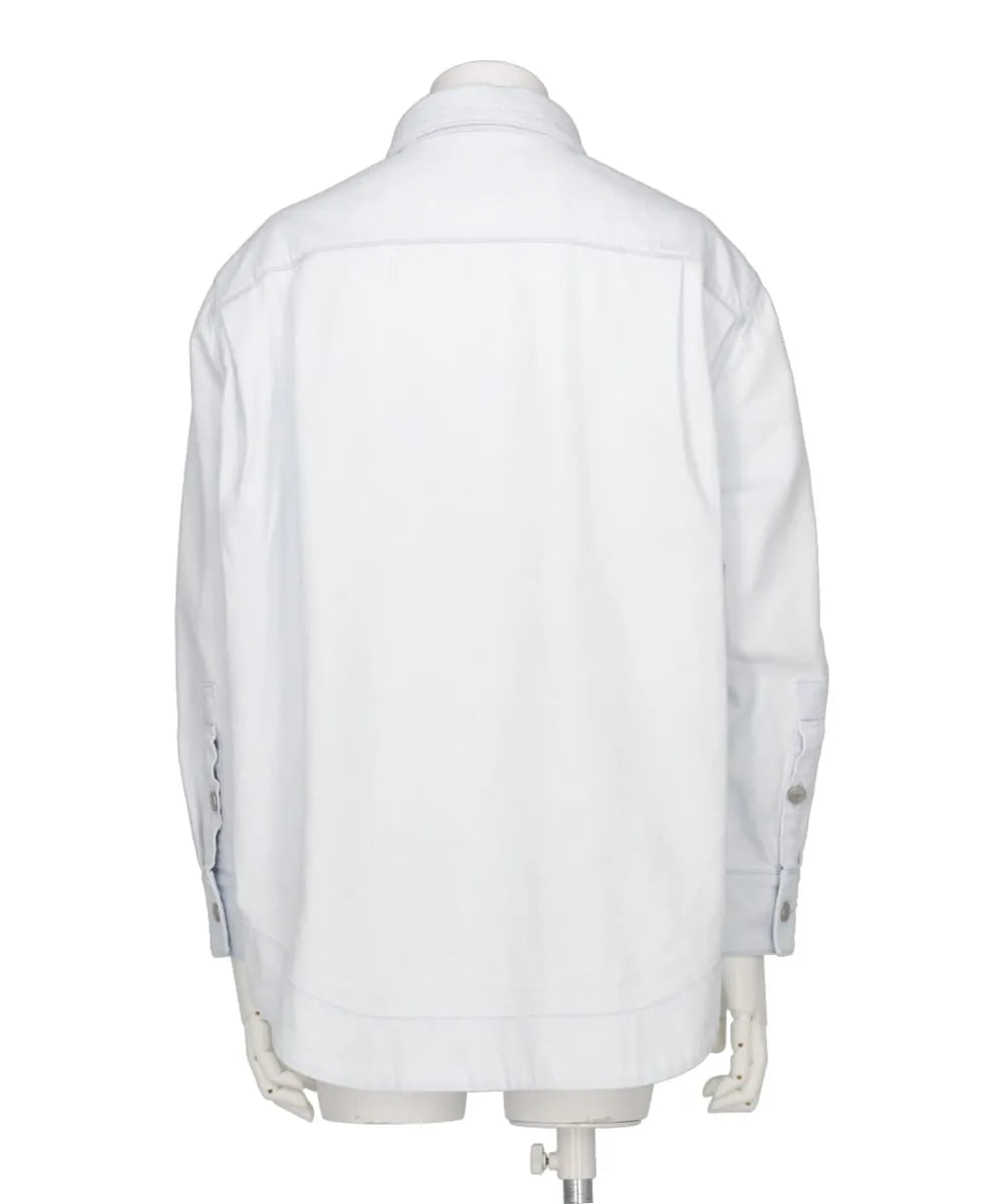 DENIM SHIRT JACKET WITH CARGO POCKETS