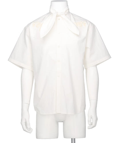 VIVIANO(ヴィヴィアーノ) 2026SS HAND EMBROIDERED RIBBON COLLAR S/S SHIRT *VM-SS26-SH02