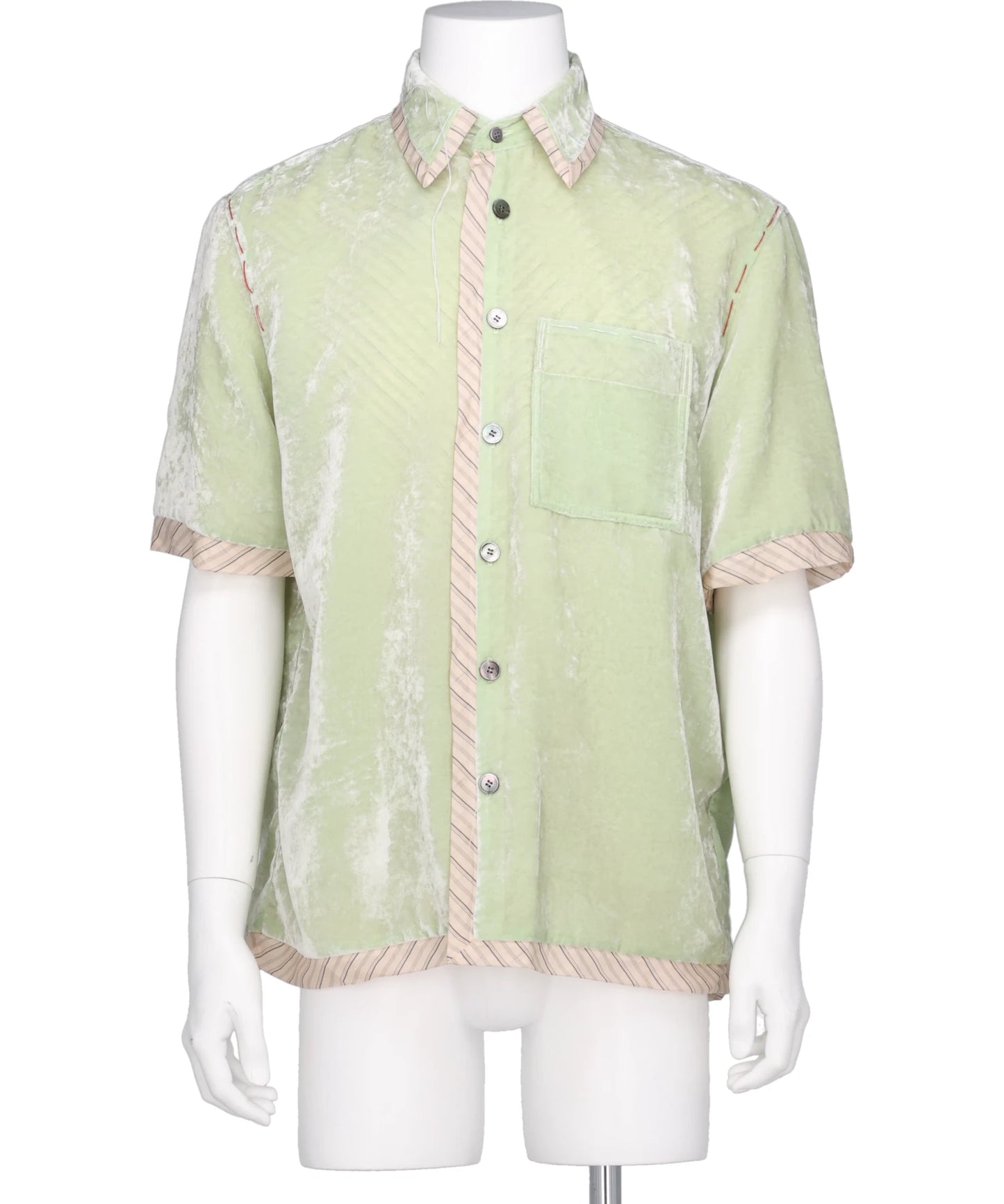 MASU(エムエーエスユー) 2026SS UNEVEN VELVET HALF SLEEVE SHIRT M26U6SH001