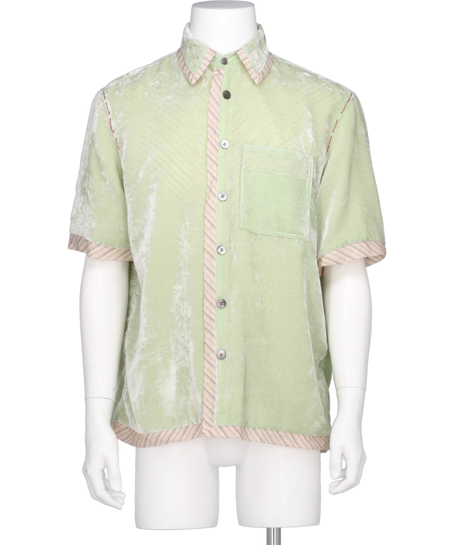 MASU(エムエーエスユー) 2026SS UNEVEN VELVET HALF SLEEVE SHIRT M26U6SH001