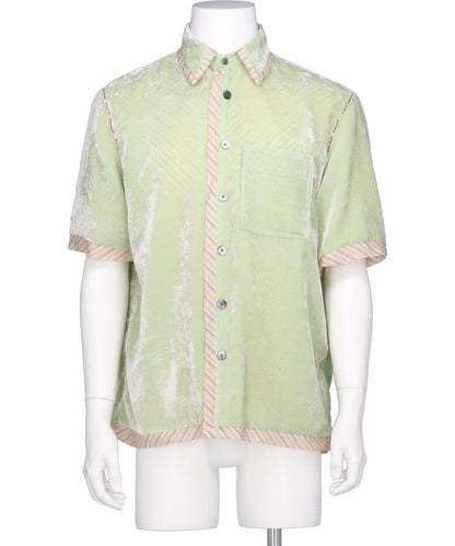 MASU(エムエーエスユー) 2026SS UNEVEN VELVET HALF SLEEVE SHIRT M26U6SH001