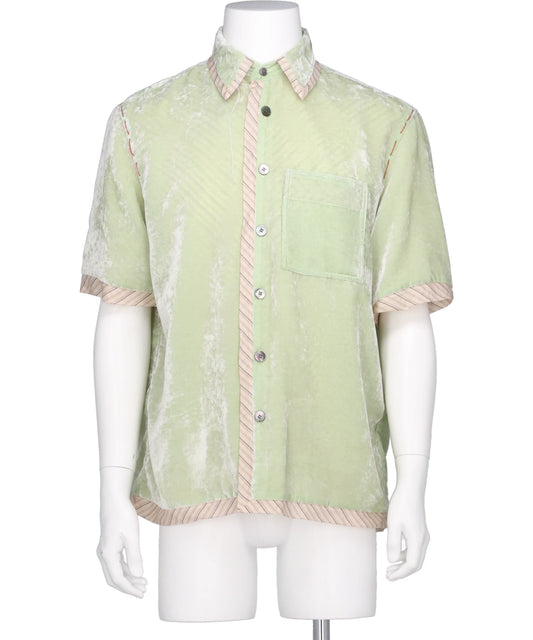 MASU(エムエーエスユー) 2026SS UNEVEN VELVET HALF SLEEVE SHIRT M26U6SH001