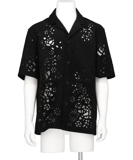 MASU(エムエーエスユー) 2026SS BANDANA HOLE LEATHER HALF SLEEVE SHIRT M26U6SH002