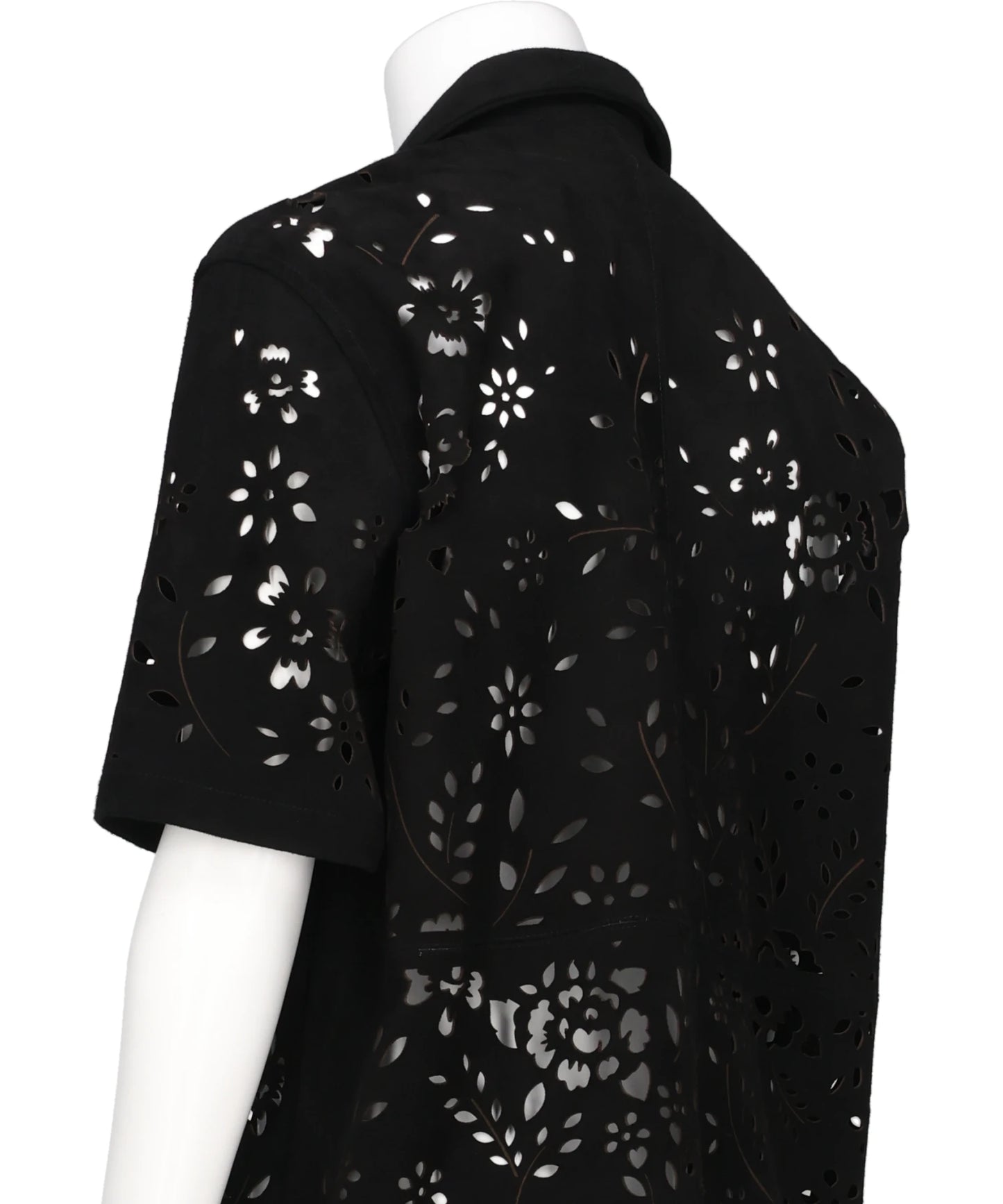 BANDANA HOLE LEATHER HALF SLEEVE SHIRT