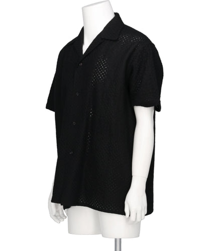 EMBROIDERY OPEN COLLAR SHIRT