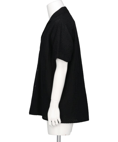 EMBROIDERY OPEN COLLAR SHIRT