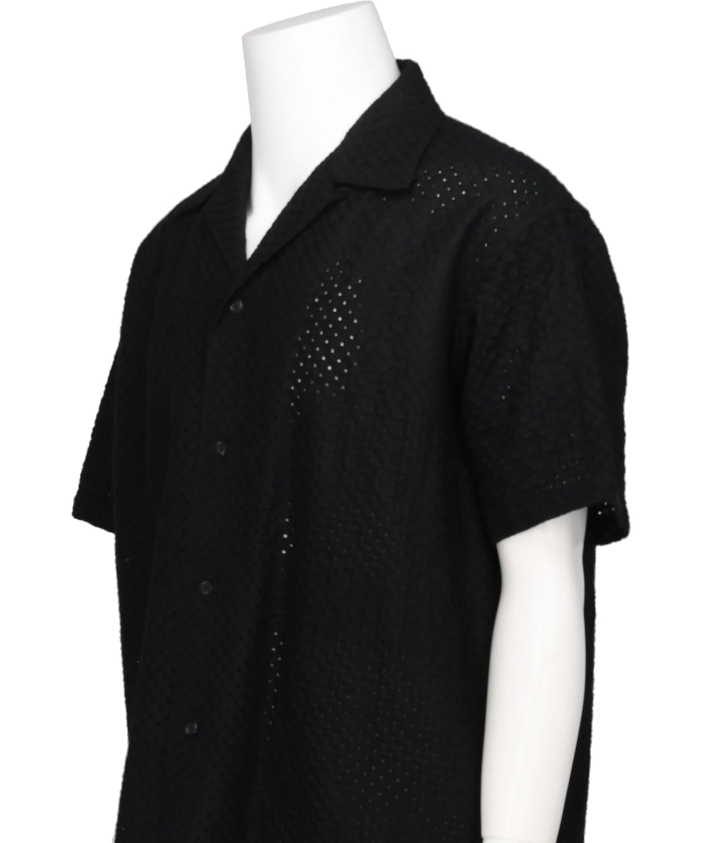 EMBROIDERY OPEN COLLAR SHIRT