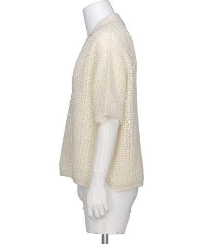 MESH KNIT SKIPPER POLO SHIRT