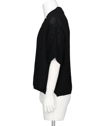 MESH KNIT SKIPPER POLO SHIRT