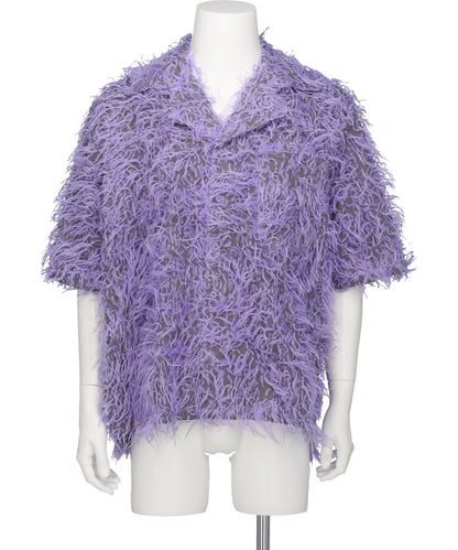 Charles Jeffrey LOVERBOY SHAGGY HAWAIIAN SHIRT- LILAC PRP