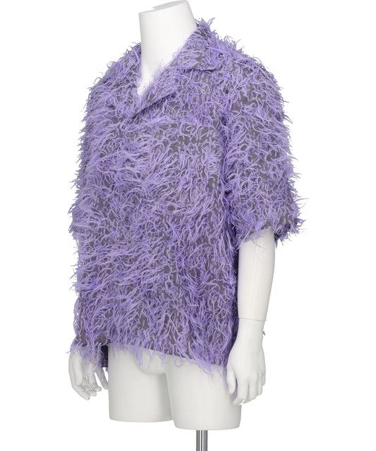 SHAGGY HAWAIIAN SHIRT- LILAC PRP